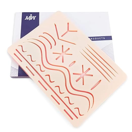 Suture Practice Pads & Kits 10 27 pre-cut wound silicone suturing pad for advanced surgical training programmes