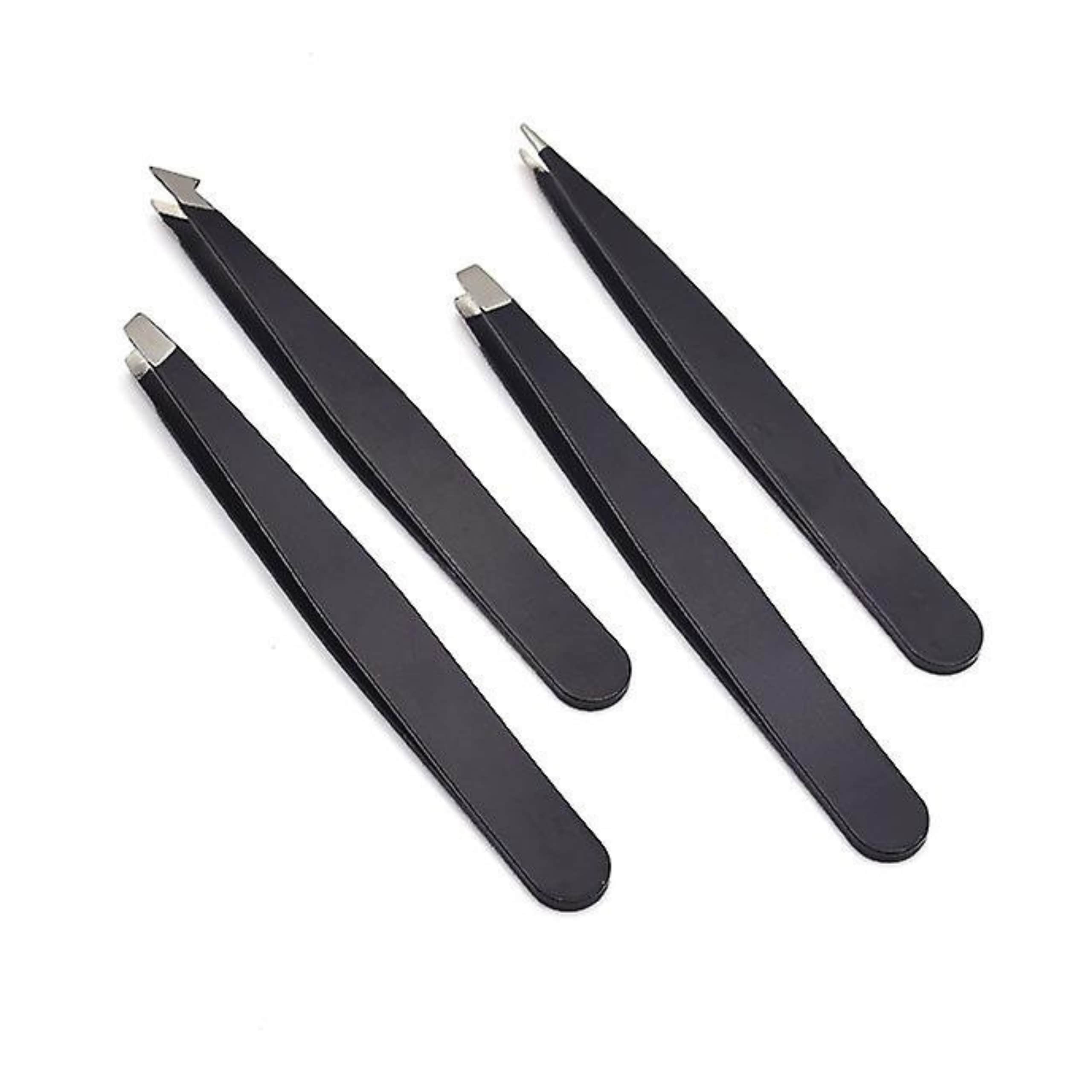 Beauty & Grooming Equipment 12 Professional beauty tweezers, pointed, slant and flat styles
