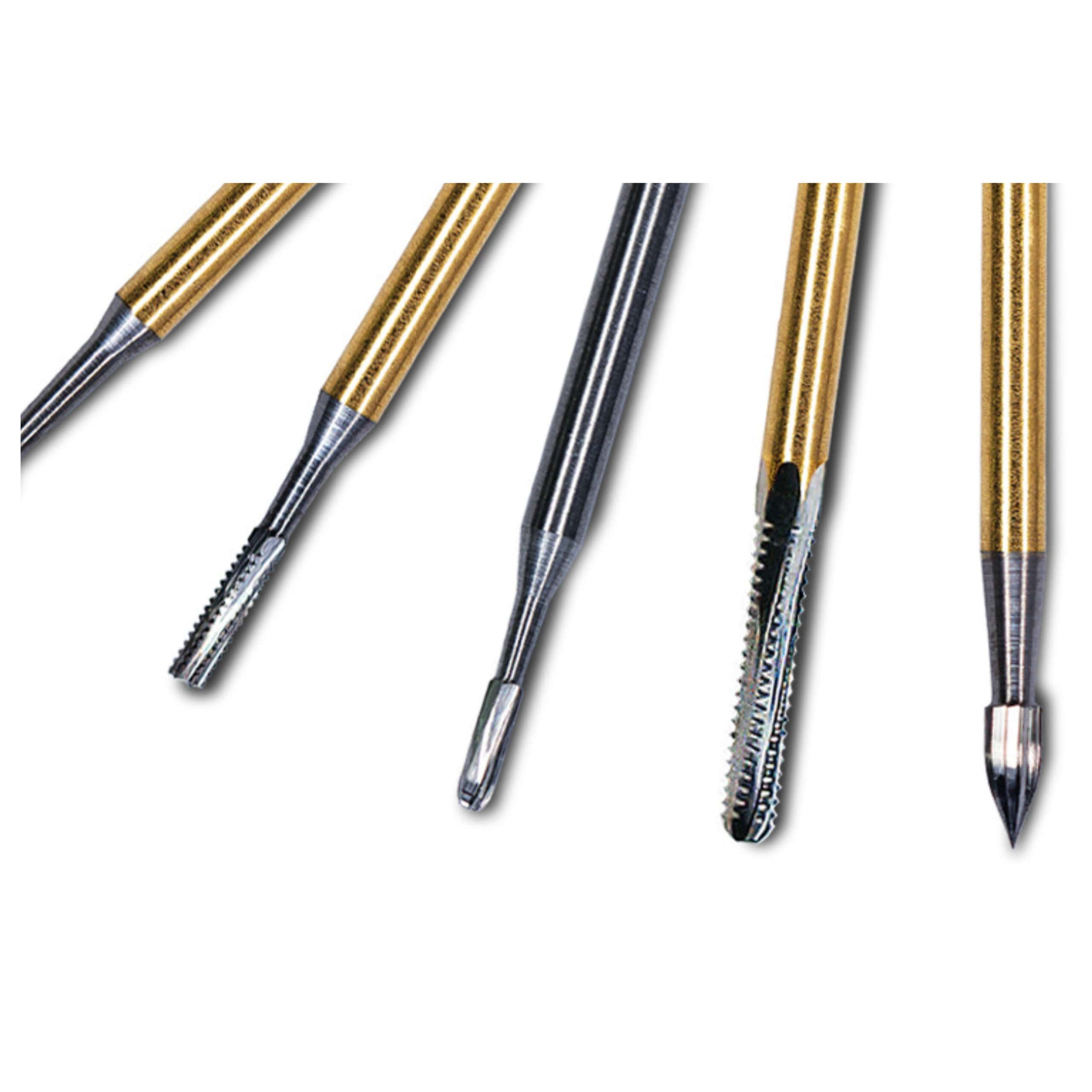 Dental Instruments 11 Tungsten carbide dental instruments with gold ring handles, CE certified